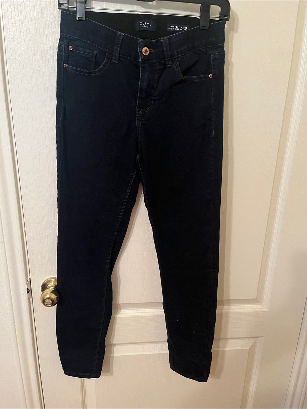 Curve Apparel Women's Black Skinny Jeans - Stretch Mid Rise Fit